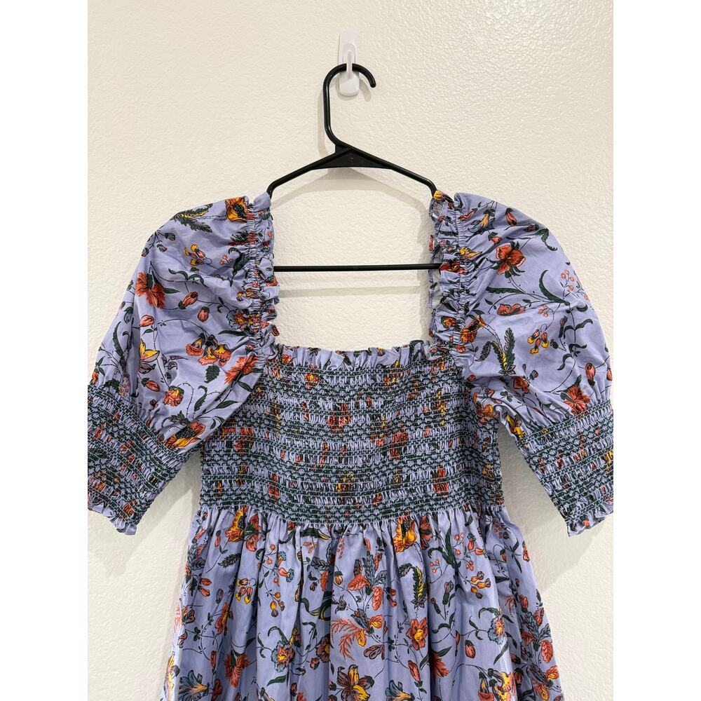 Hill House The Lila Mini Nap Dress Thistle Fleur Chintz Purple Floral Medium - Picture 13 of 16